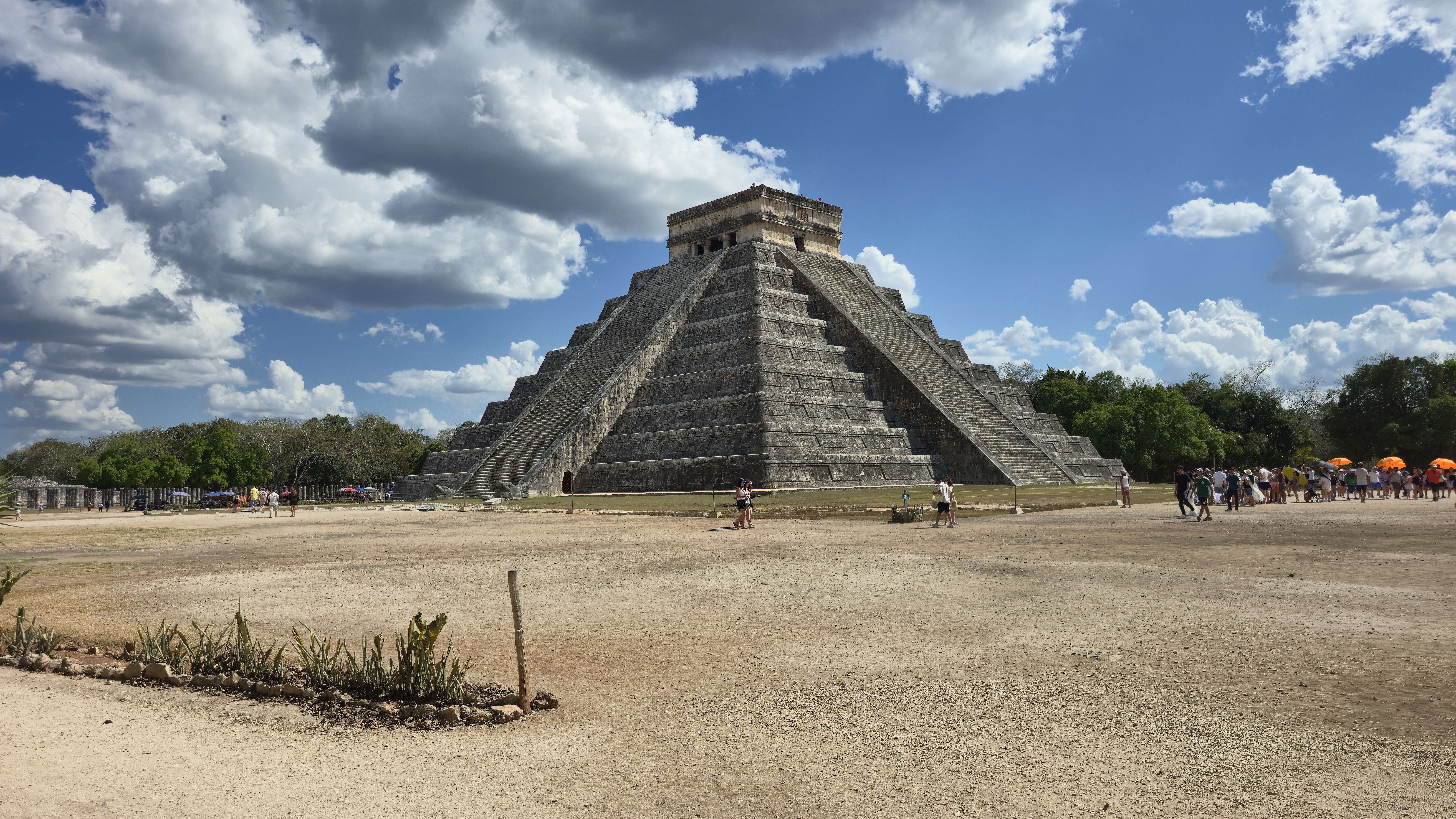 El Castillo at Chichen Itza — the main pyramid where the Winter Solstice serpent of light descends